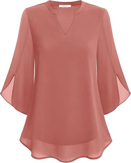 Luna | Women's Chiffon Bell Sleeve Blouse Top
