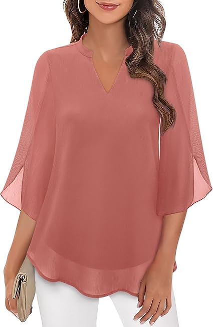 Luna | Women's Chiffon Bell Sleeve Blouse Top