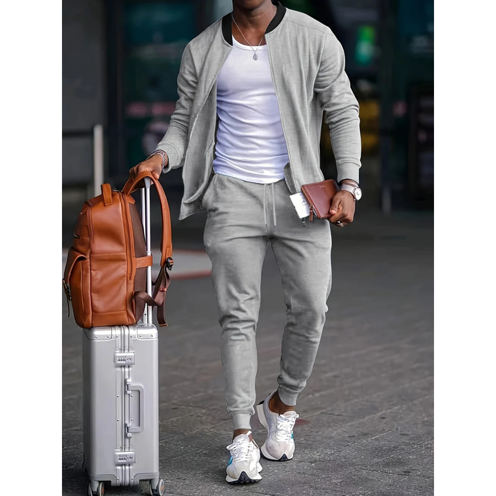 Caleb | Men's Relaxed Zip Jacket & Tapered Jogger Set