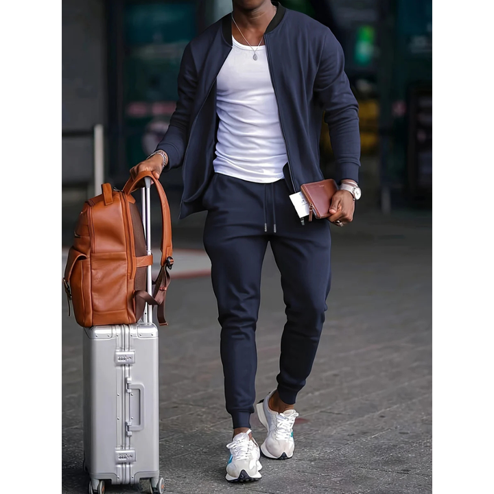 Caleb | Men's Relaxed Zip Jacket & Tapered Jogger Set