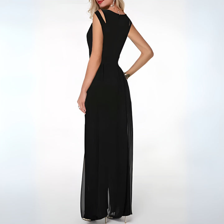 Ivy | Women's Sheer Overlay Elegant Jumpsuit