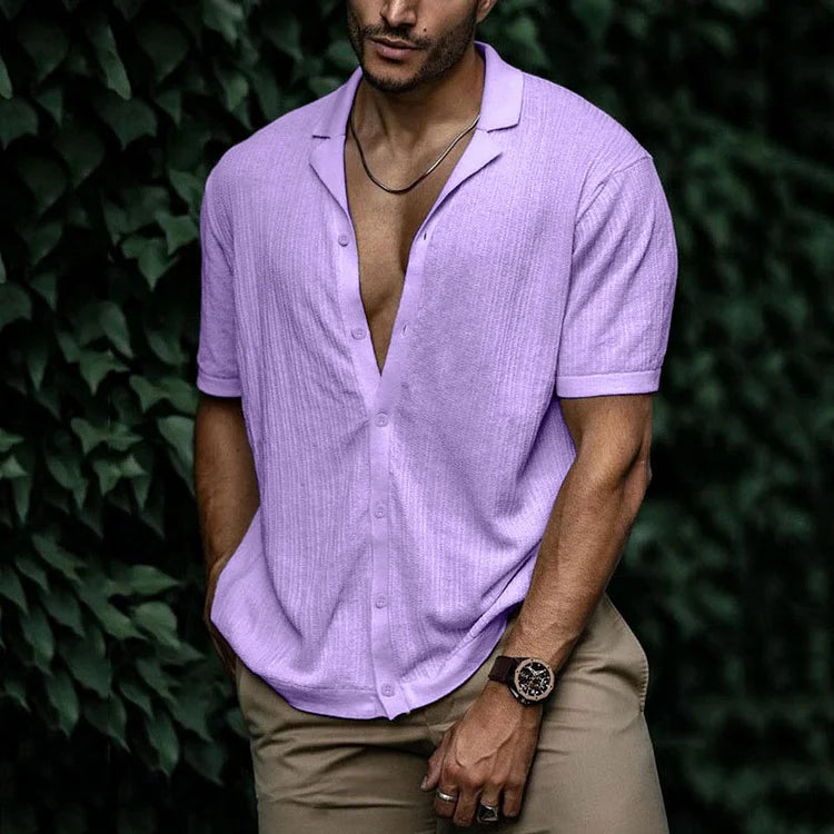 Mateo | Men's Cuban Collar Short Sleeve Shirt