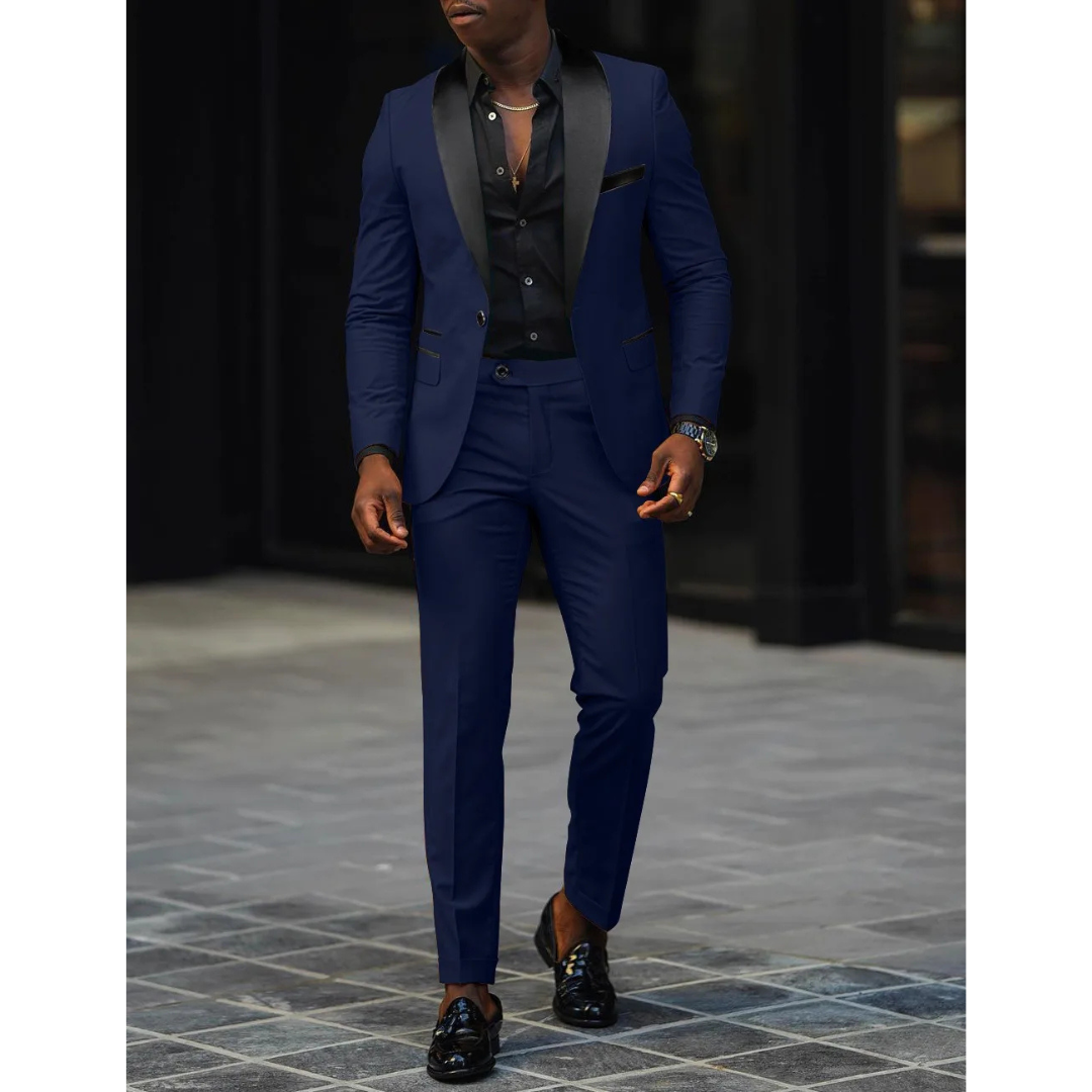 Victor | Men's Slim-Fit Formal Suit With Lapels