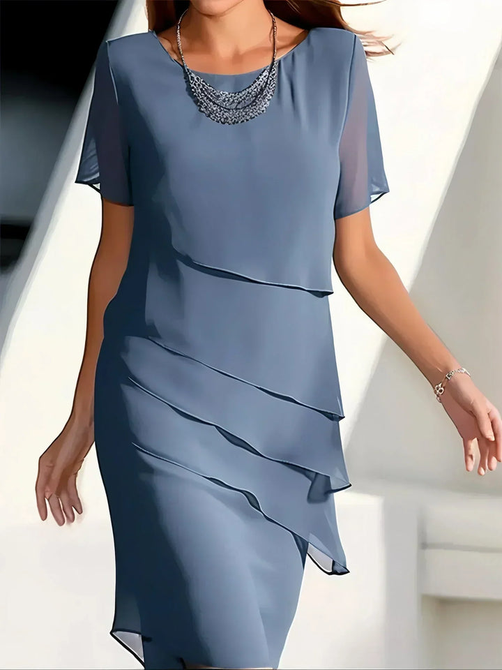 Scarlett | Women's Tiered Ruffle Flowing Midi Dress