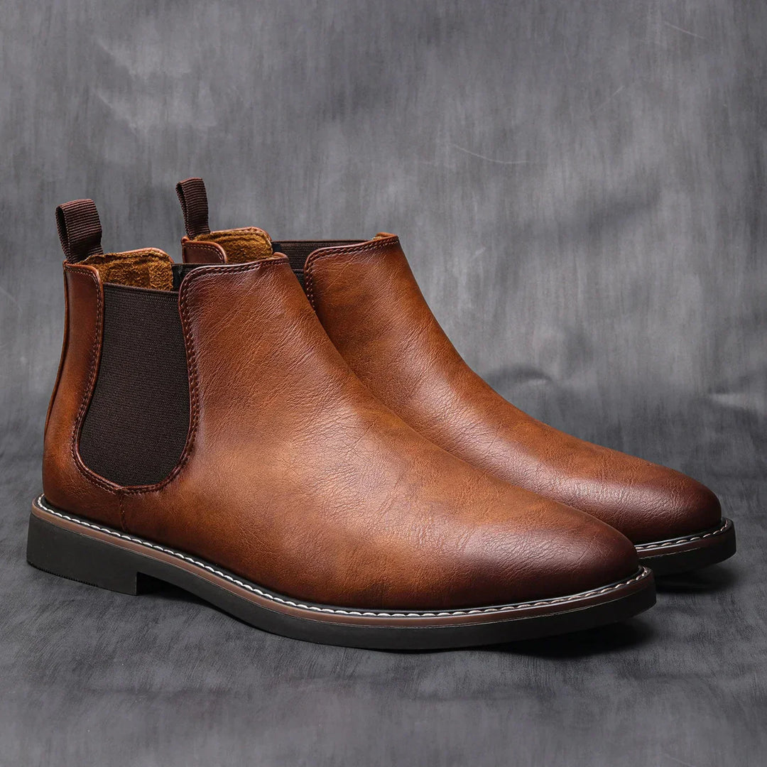 Oliver | Men's Sleek Leather Chelsea Ankle Boots