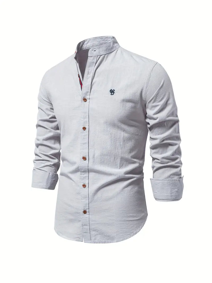 Hugo | Men's Button Down Mandarin Collar Shirt