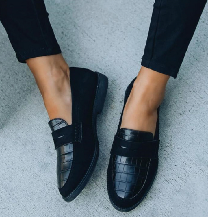 Ruby | Women's Textured Slip-On Classic Loafers