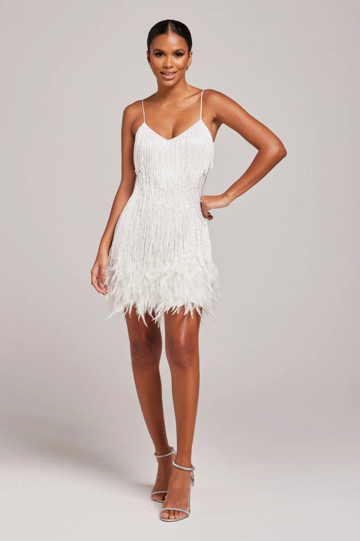 Zara | Women's Sequin Fringe Cocktail Mini Dress