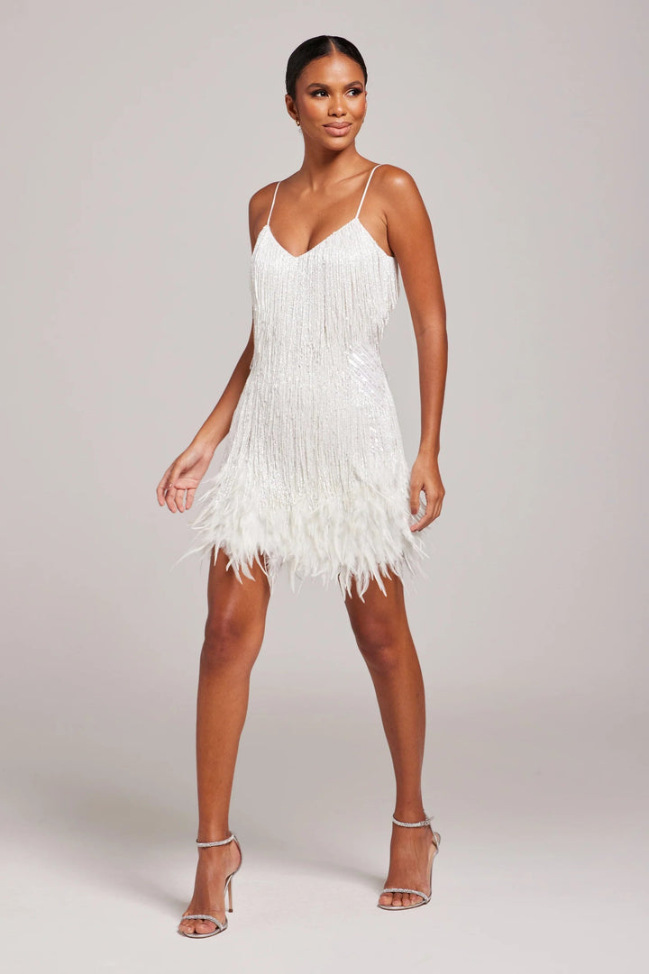 Zara | Women's Sequin Fringe Cocktail Mini Dress