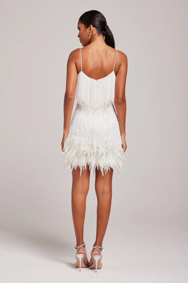 Zara | Women's Sequin Fringe Cocktail Mini Dress