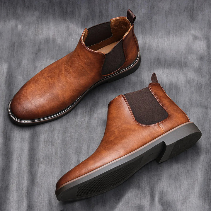 Oliver | Men's Sleek Leather Chelsea Ankle Boots