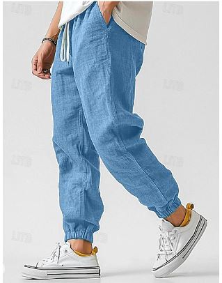 Hugo | Men's Relaxed Drawstring Linen Summer Pants