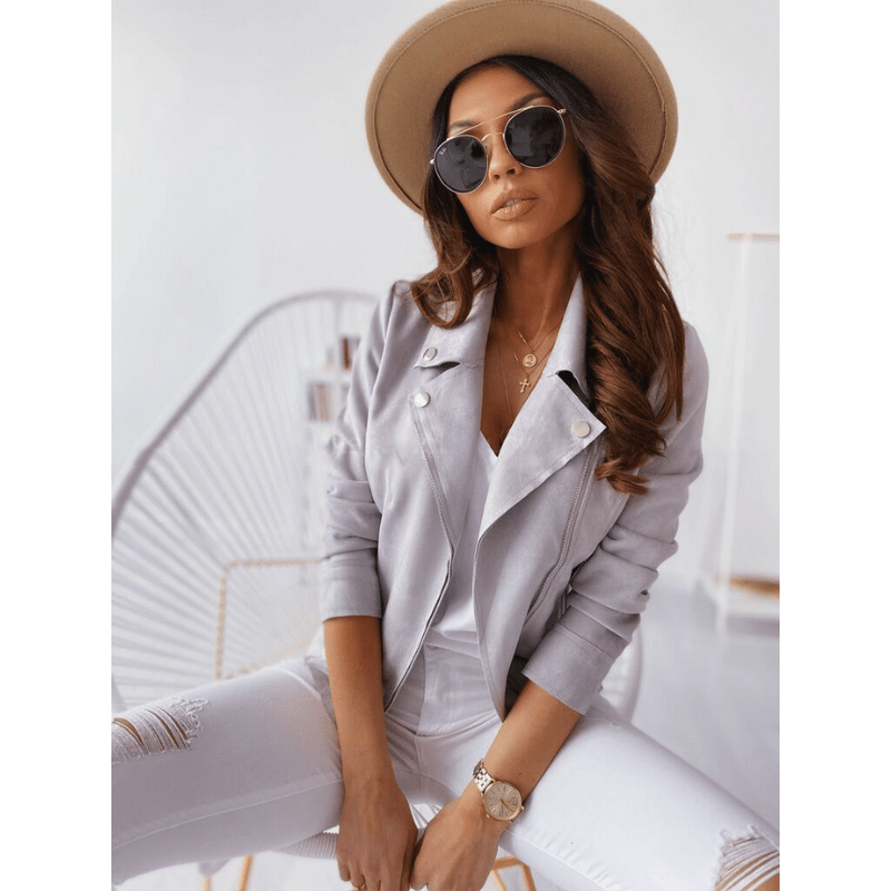 Rhea | Women's Tailored Suede Biker Jacket