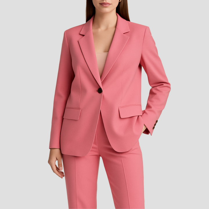 Amelia | Women's Structured Blazer And Straight Leg Trouser Set