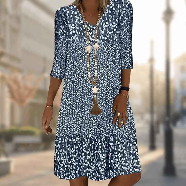 Flora | Women's Breezy Floral Tiered Midi Dress