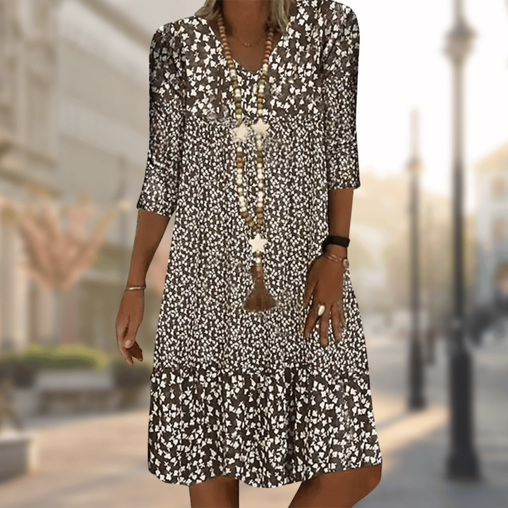 Flora | Women's Breezy Floral Tiered Midi Dress