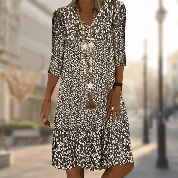Flora | Women's Breezy Floral Tiered Midi Dress
