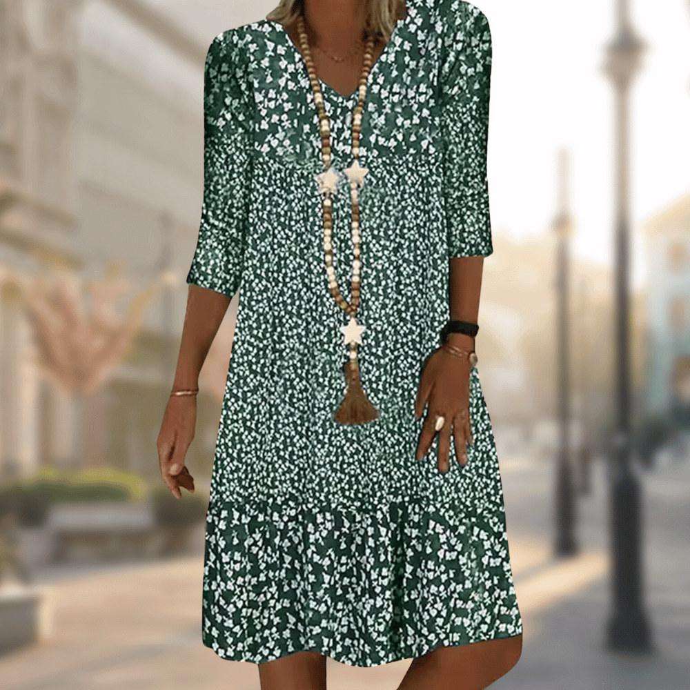 Flora | Women's Breezy Floral Tiered Midi Dress