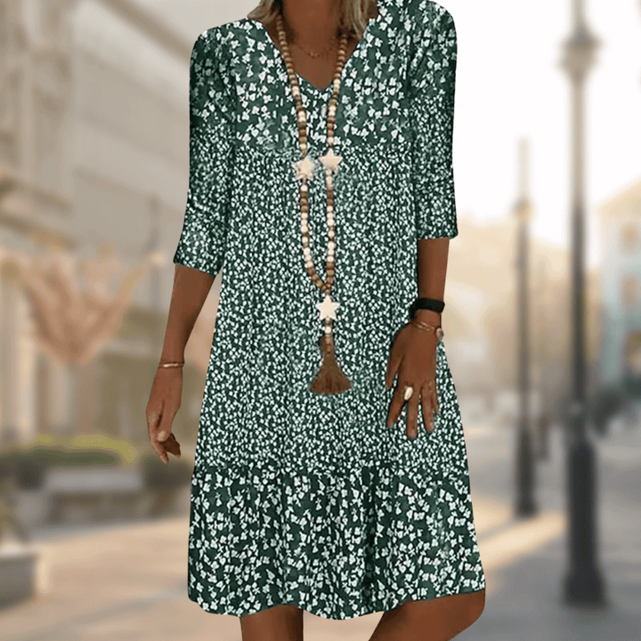 Flora | Women's Breezy Floral Tiered Midi Dress