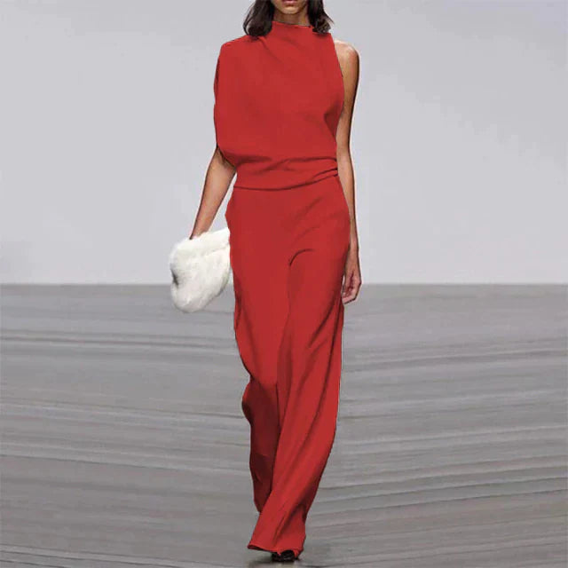 Zara | Women's One-Shoulder Wide-Leg Jumpsuit