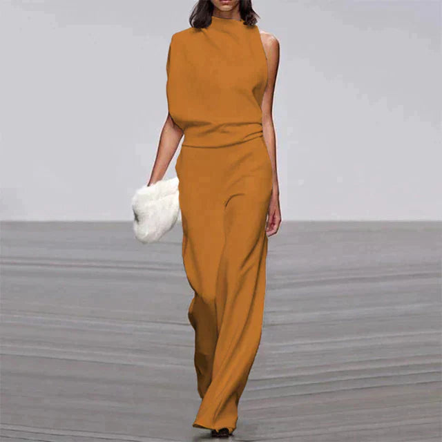 Zara | Women's One-Shoulder Wide-Leg Jumpsuit