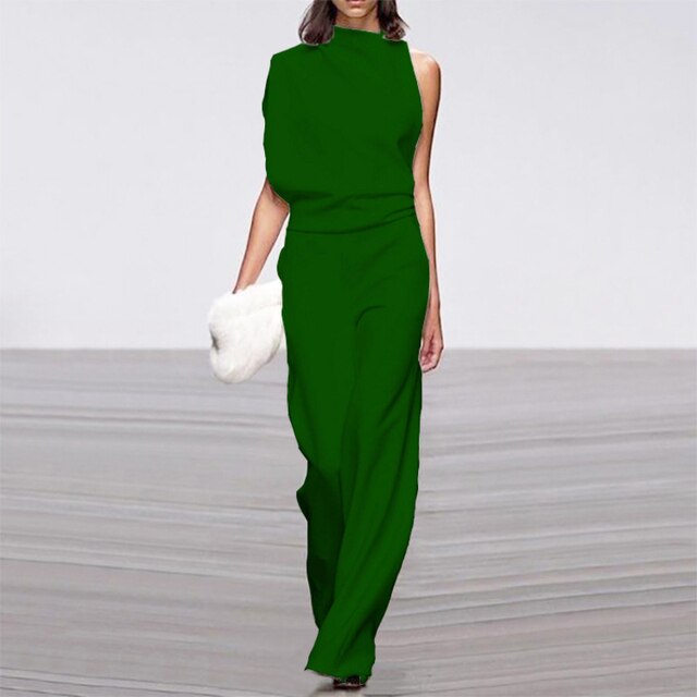 Zara | Women's One-Shoulder Wide-Leg Jumpsuit