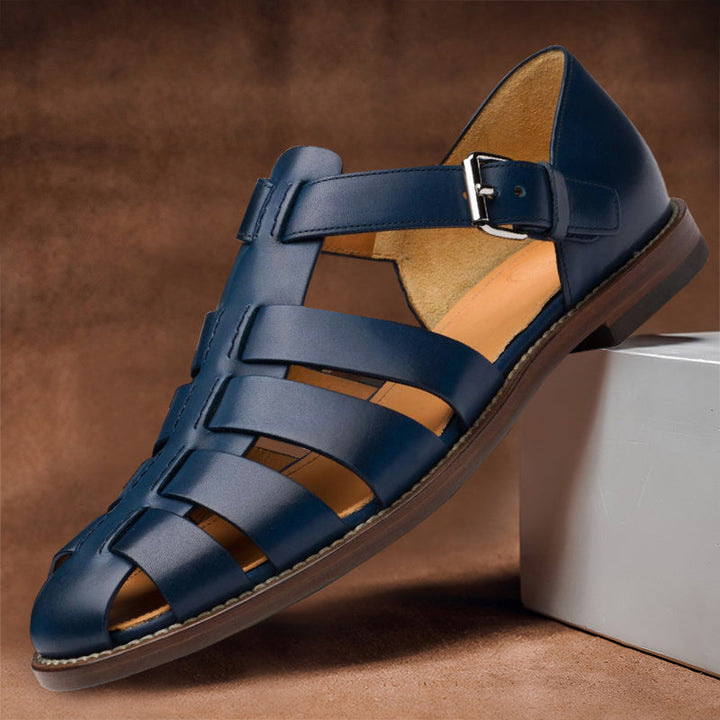 Miles | Men's Leather Strap Buckle Fisherman Sandals