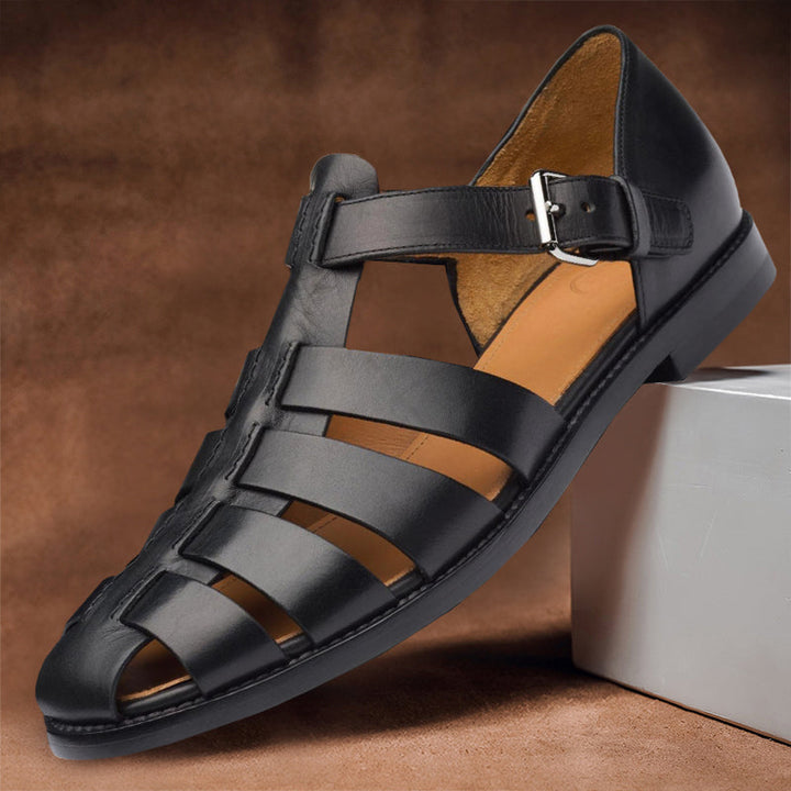 Miles | Men's Leather Strap Buckle Fisherman Sandals