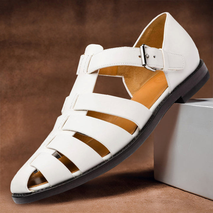 Miles | Men's Leather Strap Buckle Fisherman Sandals