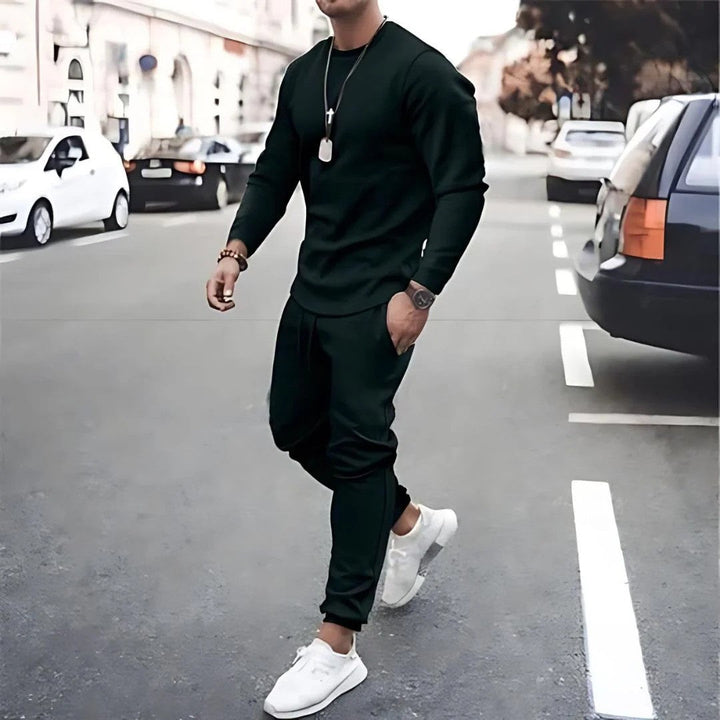 Leo | Men's Athletic Slim-Fit Zip-Up Tracksuit Set