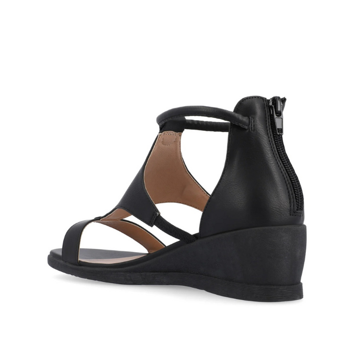 Nora | Women's Elegant T-Strap Wedge Heel Sandals