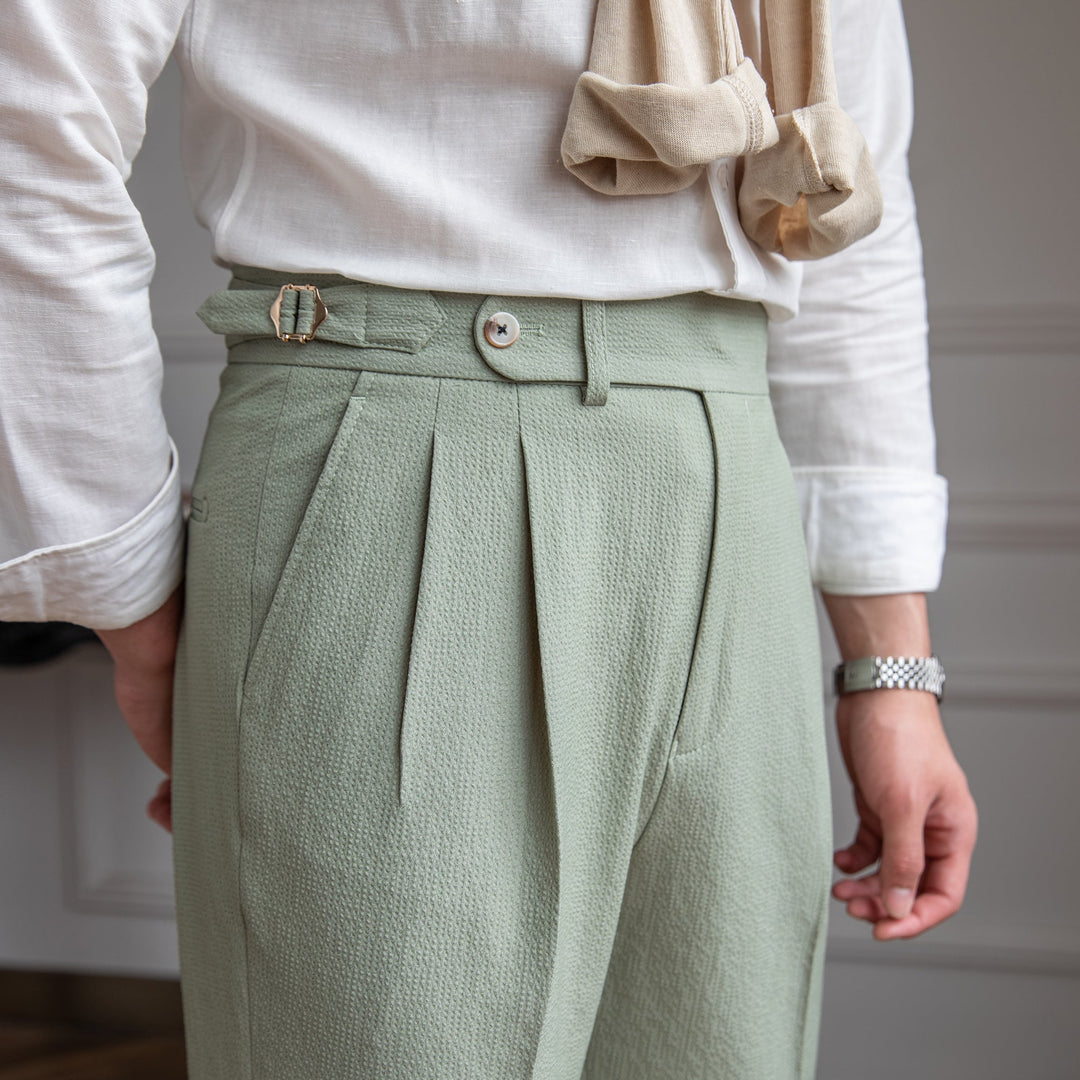 Luca | Men's High Rise Pleated Tailored Trousers