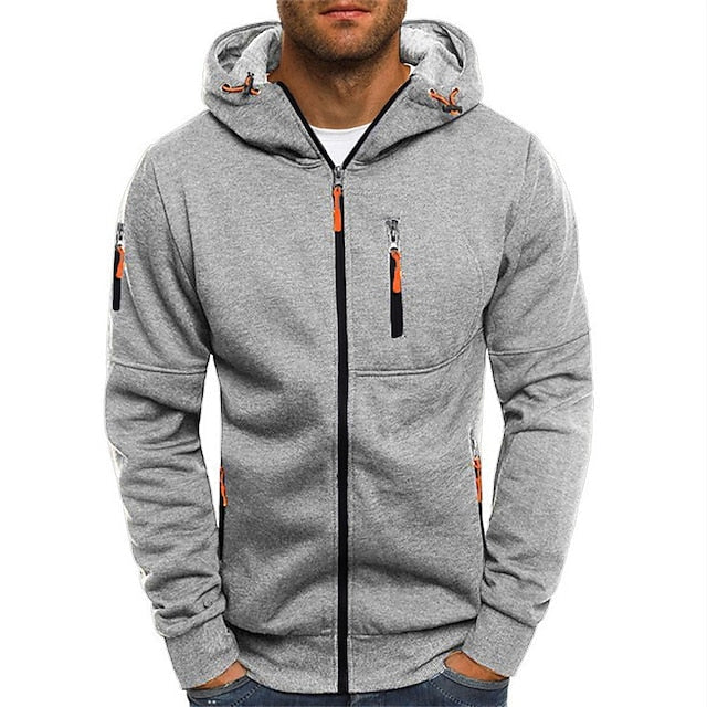 Jude | Men's Lightweight Zip Front Hooded Jacket