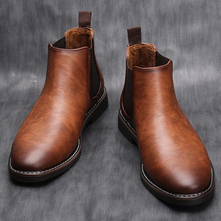 Oliver | Men's Sleek Leather Chelsea Ankle Boots