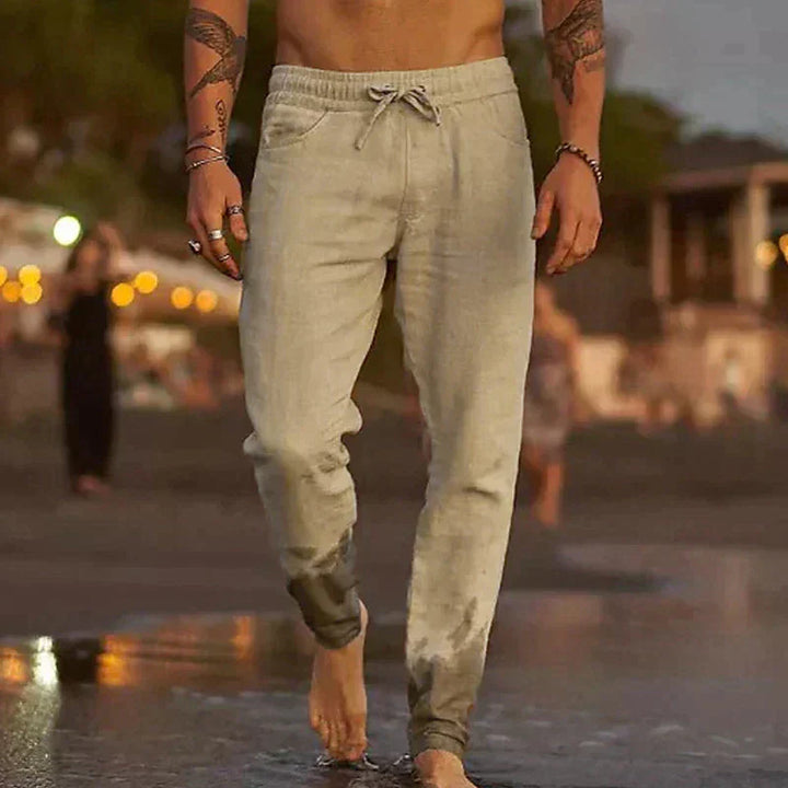 Luca | Men's Relaxed Drawstring Summer Linen Trousers