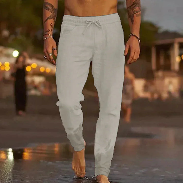 Luca | Men's Relaxed Drawstring Summer Linen Trousers