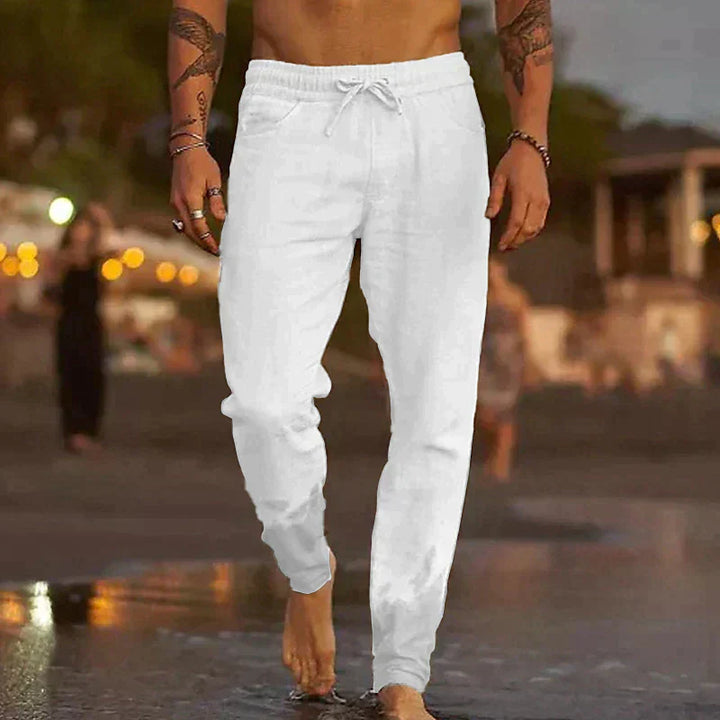 Luca | Men's Relaxed Drawstring Summer Linen Trousers