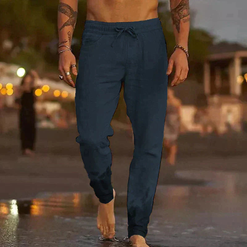 Luca | Men's Relaxed Drawstring Summer Linen Trousers