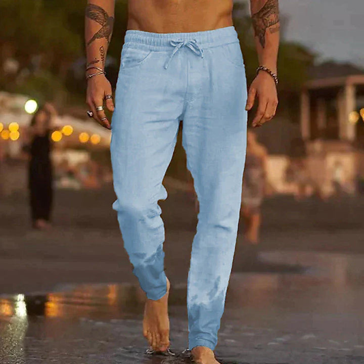 Luca | Men's Relaxed Drawstring Summer Linen Trousers