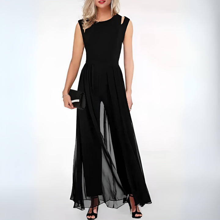 Ivy | Women's Sheer Overlay Elegant Jumpsuit