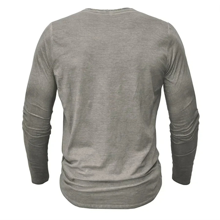 Ethan | Men's Slim-Fit Long Sleeve Henley Shirt