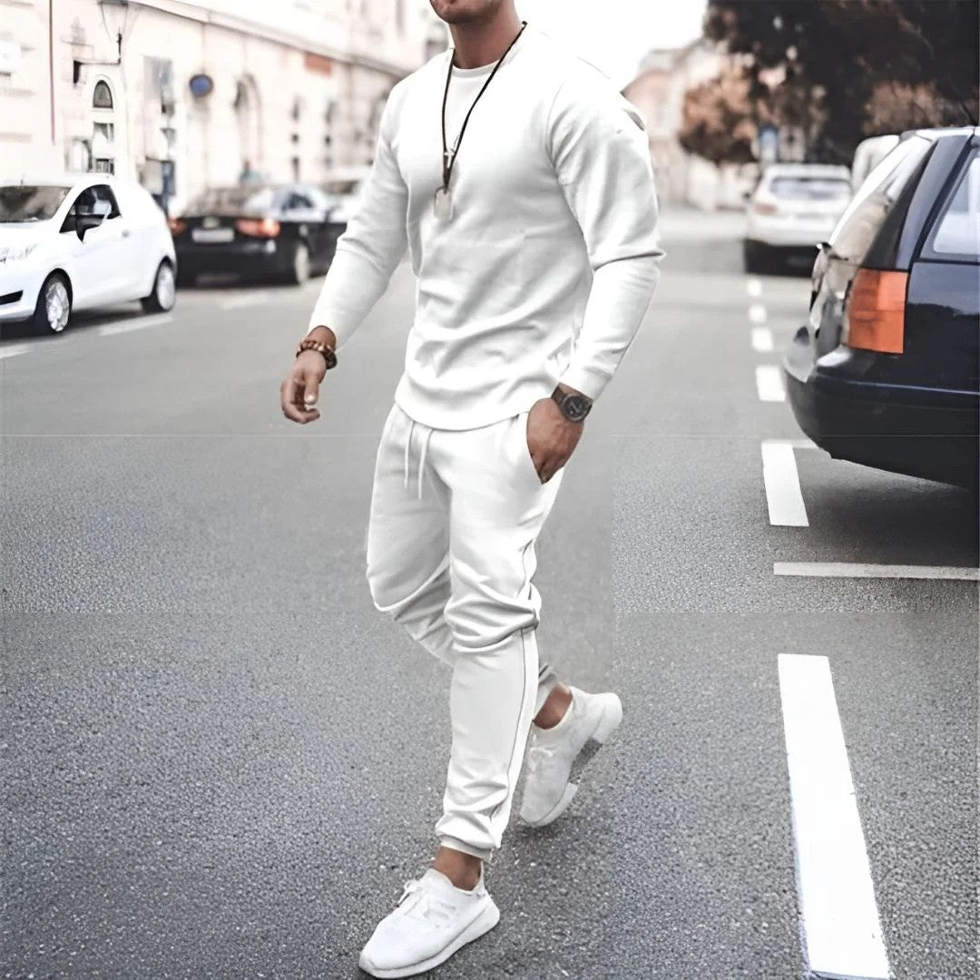 Leo | Men's Athletic Slim-Fit Zip-Up Tracksuit Set