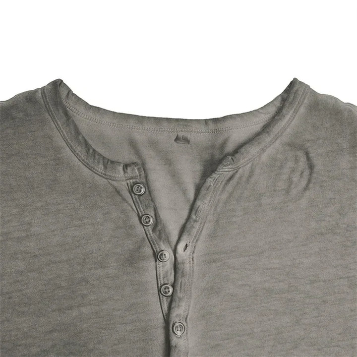 Ethan | Men's Slim-Fit Long Sleeve Henley Shirt