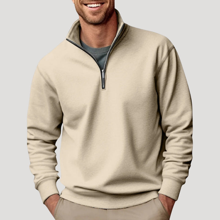 Aaron | Men's Quarter Zip Knit Pullover Sweater