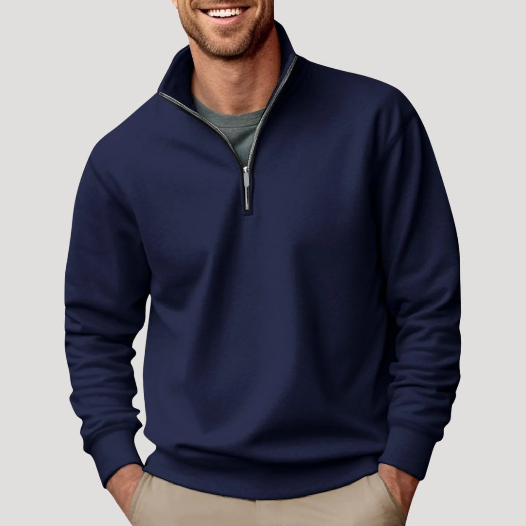 Aaron | Men's Quarter Zip Knit Pullover Sweater