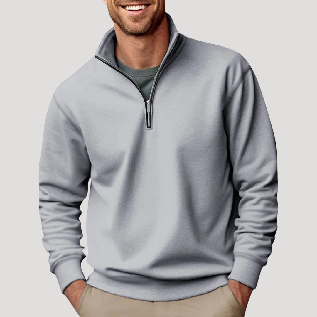 Aaron | Men's Quarter Zip Knit Pullover Sweater