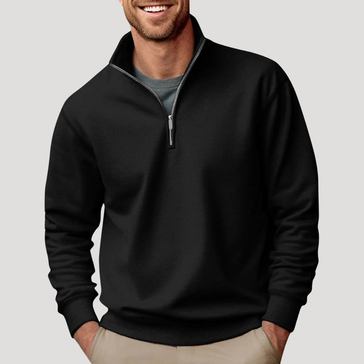 Aaron | Men's Quarter Zip Knit Pullover Sweater