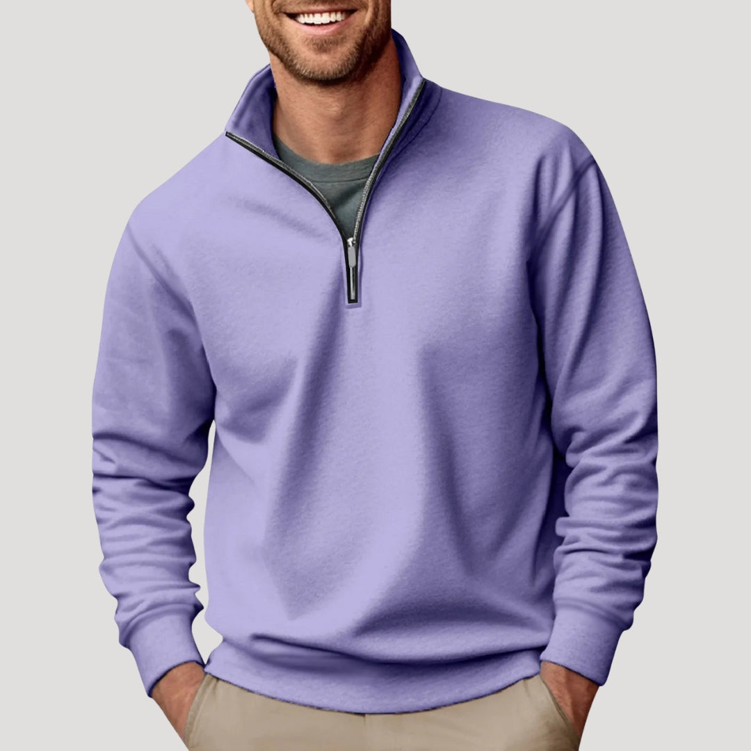 Aaron | Men's Quarter Zip Knit Pullover Sweater