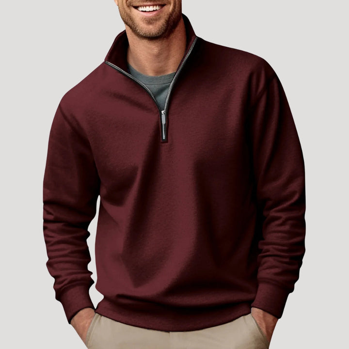Aaron | Men's Quarter Zip Knit Pullover Sweater