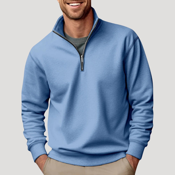 Aaron | Men's Quarter Zip Knit Pullover Sweater